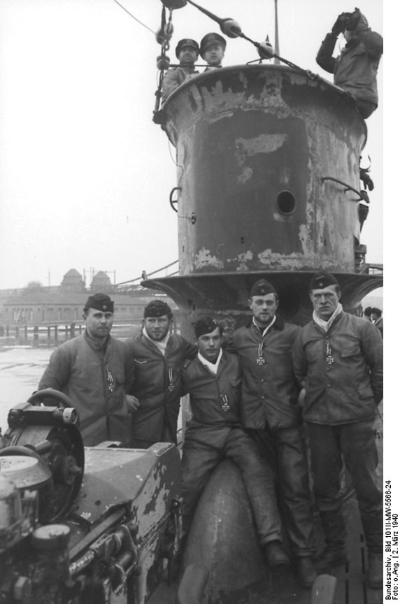 Besatzungsmitglieder des U-Boots U 50 (2. März 1940)